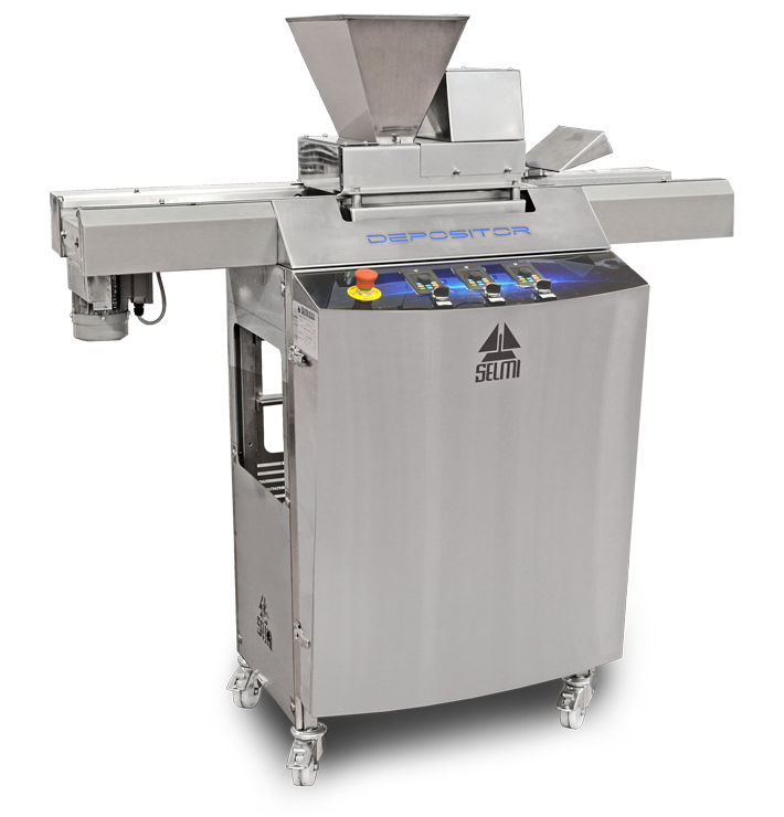 Depositor. Grain dispenser for tablets and napolitaines decoration